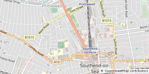 Map of Southend-on-SEA, Essex