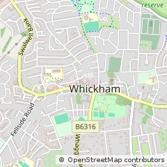 Map of Whickham, Newcastle Upon Tyne