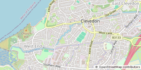 Map of Clevedon, North Somerset