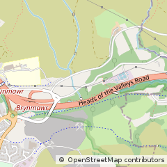 Map of Brynmawr, Gwent