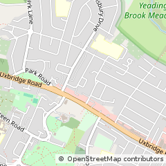 Map of Hayes, Middlesex