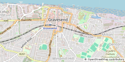 Map of Gravesend