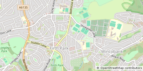 Map of Sheffield, South Yorkshire
