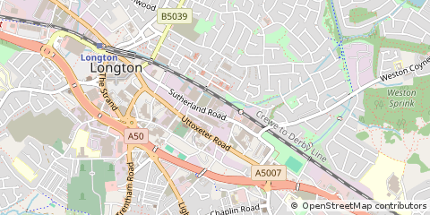Map of Stoke-on-Trent, Staffordshire