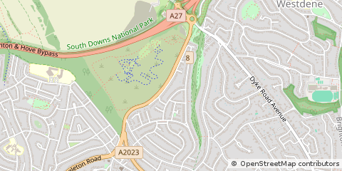 Map of Hove, East Sussex
