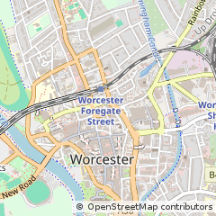 Map of Worcester, Worcestershire