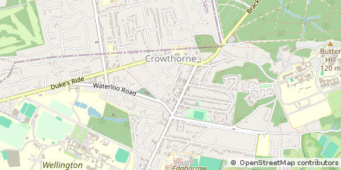 Map of Crowthorne, Berkshire