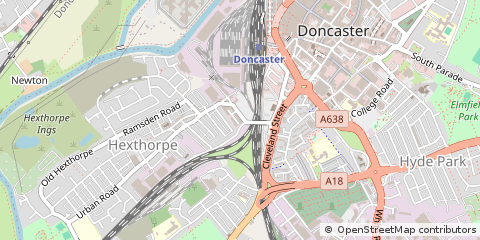 Map of South Yorkshire