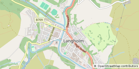 Map of Langholm, Dumfriesshire