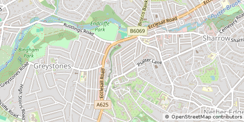 Map of Sheffield