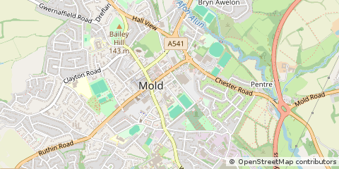 Map of Mold, Flintshire
