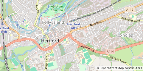 Map of Hertford