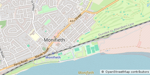 Map of Dundee, Angus