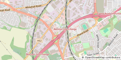 Map of Leeds, West Yorkshire