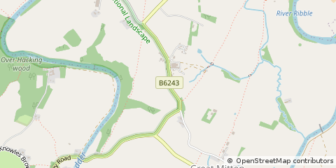 Map of Clitheroe, Lancashire