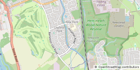 Map of Stoke-on-Trent, Staffs