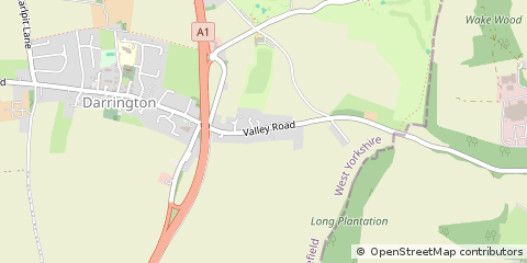 Map of Pontefract, West Yorkshire