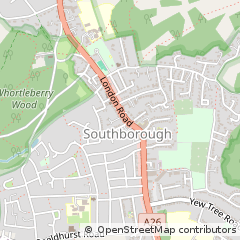 Map of Tunbridge Wells, Kent