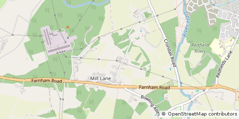 Map of Crondall, Surrey