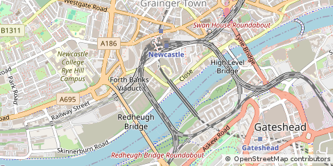 Map of Newcastle Upon Tyne