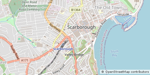 Map of Scarborough, North Yorkshire