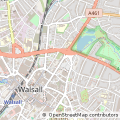 Map of Walsall, West Midlands