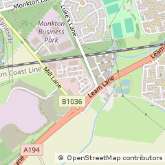 Map of Hebburn, Tyne and Wear