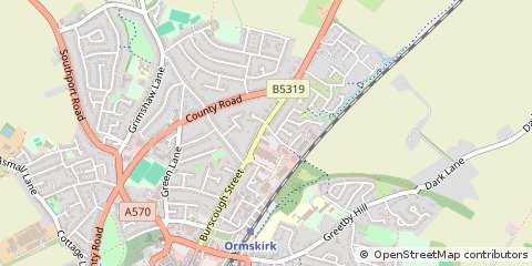 Map of Ormskirk
