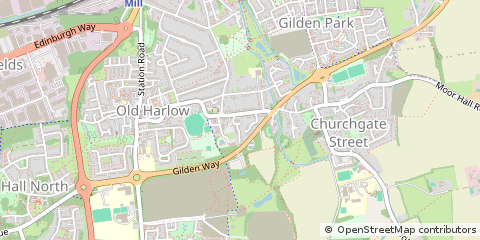 Map of OLD Harlow, Essex