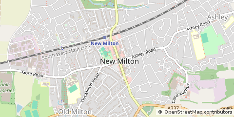 Map of NEW Milton, Hampshire