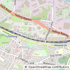 Map of Gateshead, Tyne and Wear