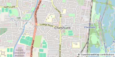 Map of Cheshunt, Herts