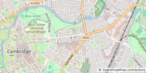 Map of Cambridge, Cambridgeshire