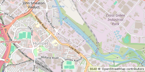 Map of Leeds, West Yorkshire