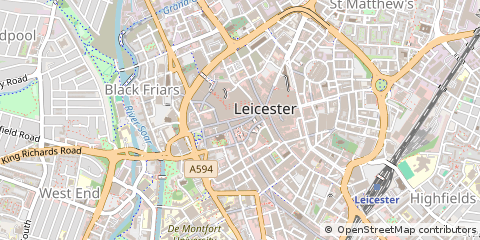 Map of Leicester