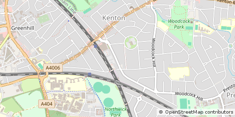 Map of Harrow, Middlesex