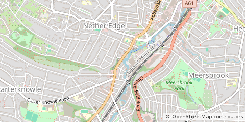 Map of Sheffield, South Yorkshire