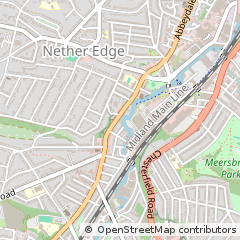 Map of Sheffield, South Yorkshire