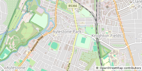 Map of Leicester, Leicestershire