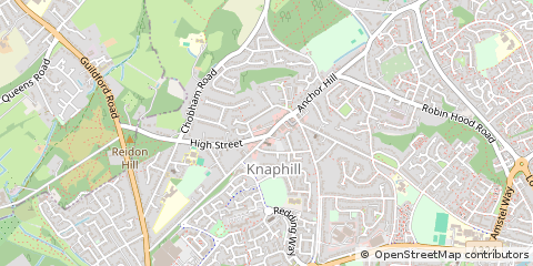Map of Woking, Surrey