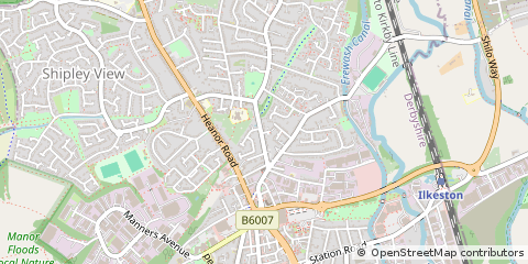 Map of Ilkeston, Derbyshire