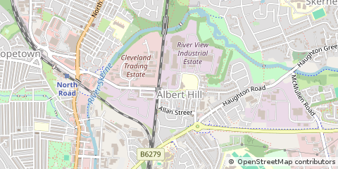 Map of Darlington, County Durham