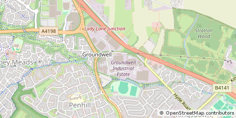 Map of Swindon, Wiltshire