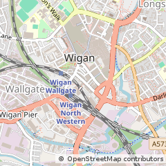 Map of Wigan, Lancashire