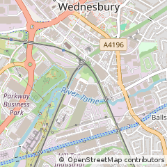 Map of Wednesbury, West Midlands
