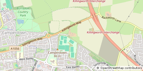 Map of Newcastle Upon Tyne, Tyne and Wear