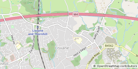 Map of Lisvane, Cardiff
