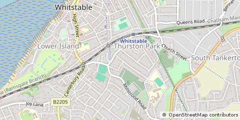 Map of Whitstable