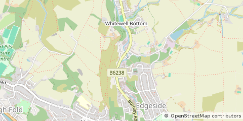 Map of Waterfoot Rossendale, Lancashire