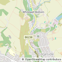 Map of Waterfoot Rossendale, Lancashire